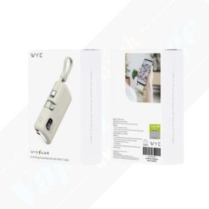 Wyeflux - 5000MaH 8-Pin Power Bank With USB-C Cable - Beige