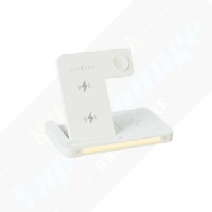 Wyeflux - 15w 3in1 Wireless Charging Stand With LED Light - White